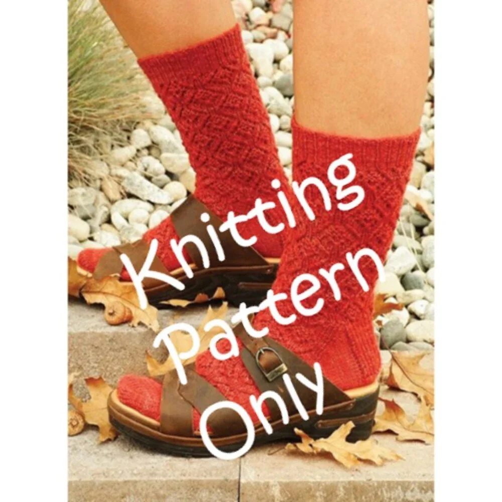 New Fiber Trends AC-47 Acorn Lace Socks Evelyn Clark Knitting Pattern